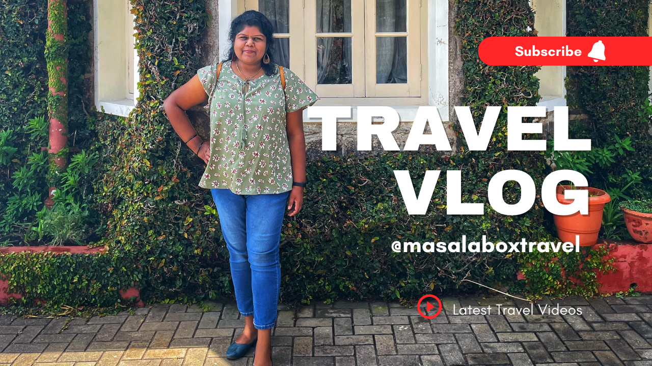 MasalaBox Travel vlog thumbnail featuring Chittra M